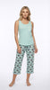 Pijama mujer capri blusa manga sisa